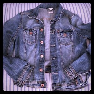 Crop jean jacket